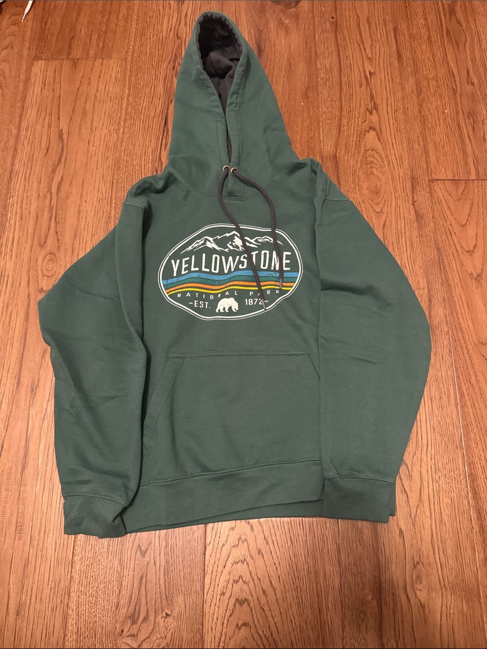 Yellowstone Forest Green Pullover Hoodie with Hood